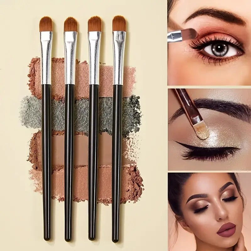 Kit de Pinceis de Maquiagem Profissional - Cerdas Macias para Base, Pó, Sombra e Contorno