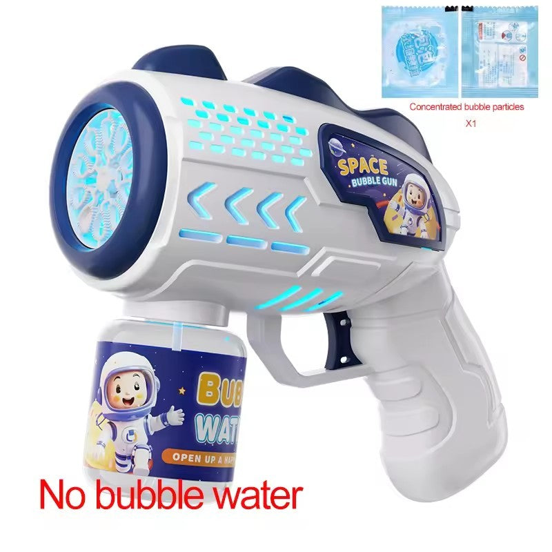Pistola de Bolhas Espacial Automática - Diversão Ilimitada para Crianças
