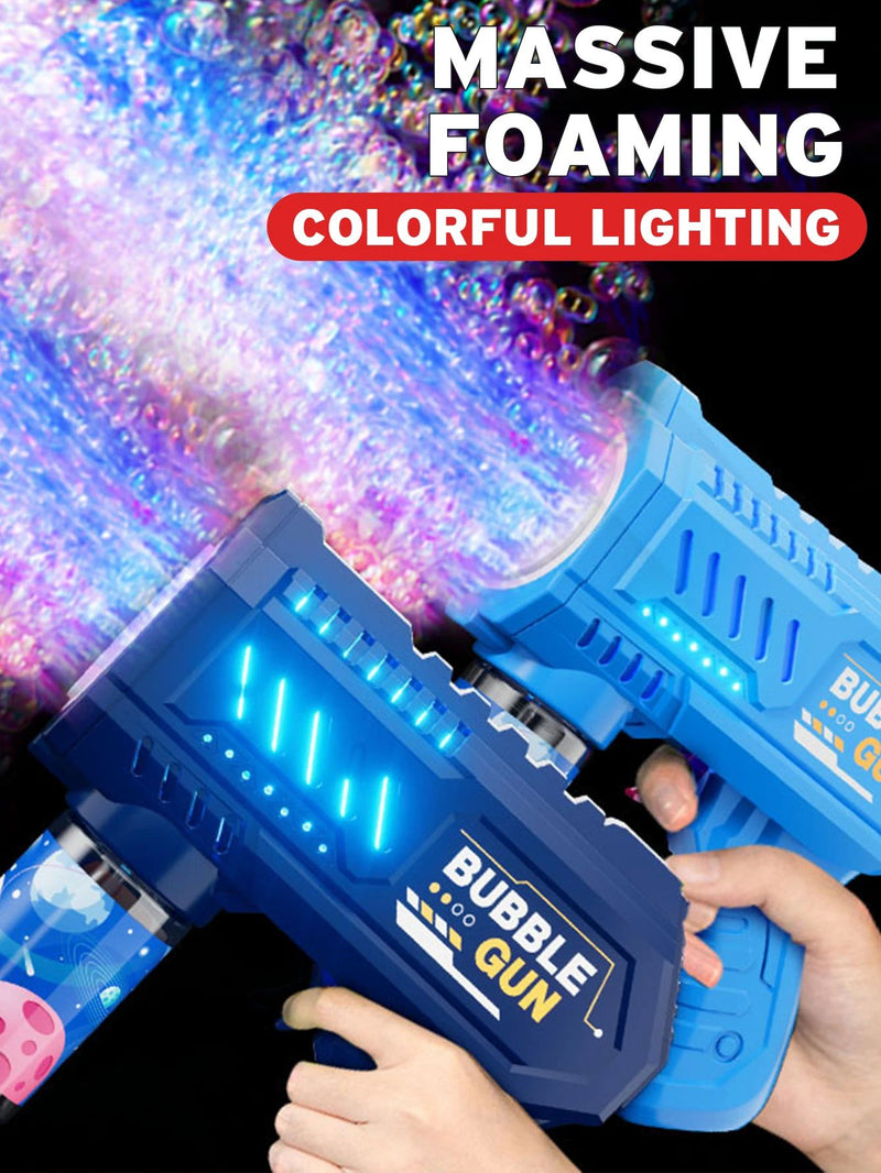 Pistola de Bolhas Espacial Automática - Diversão Ilimitada para Crianças