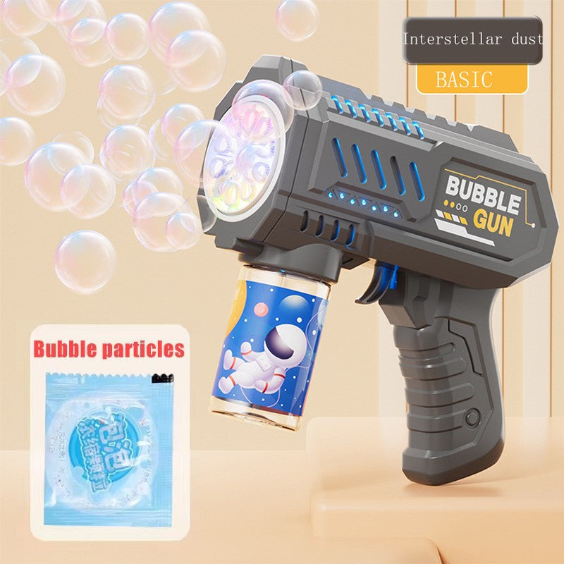 Pistola de Bolhas Espacial Automática - Diversão Ilimitada para Crianças