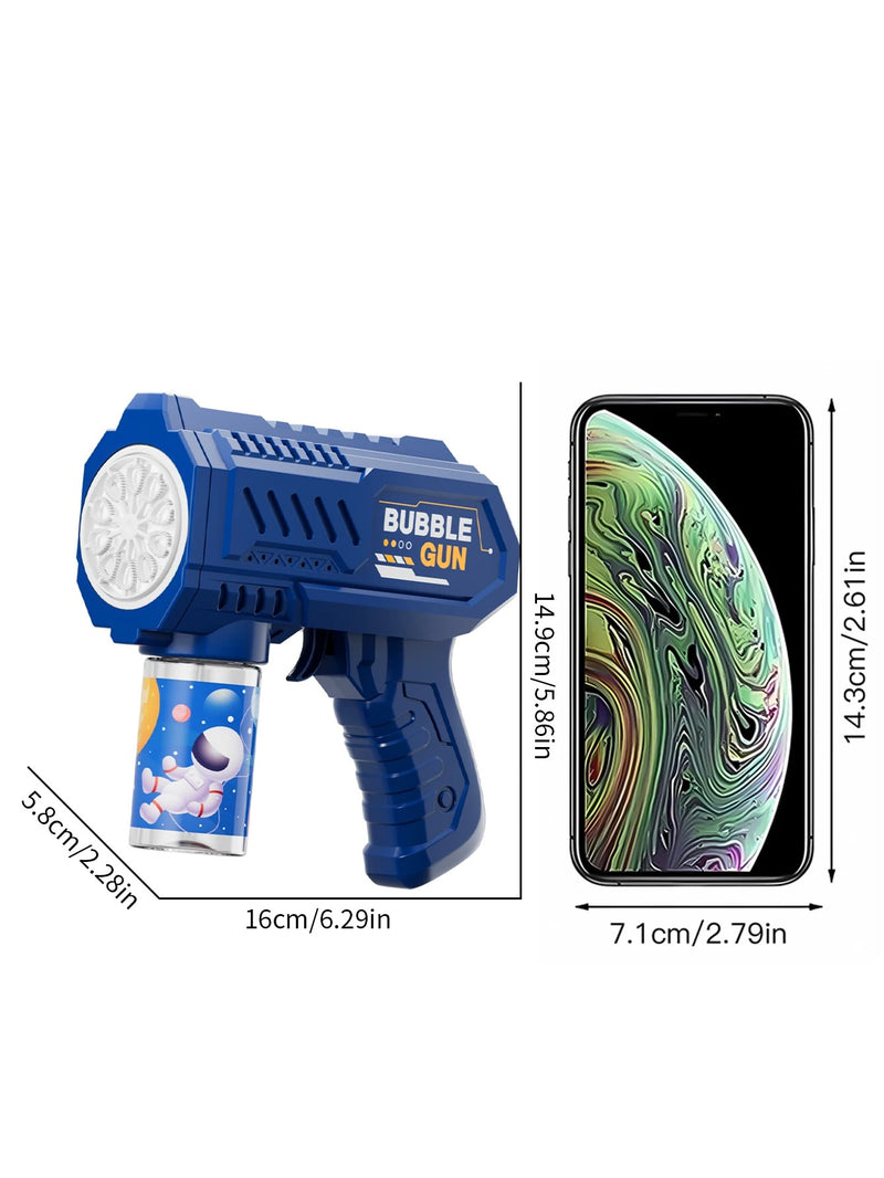 Pistola de Bolhas Espacial Automática - Diversão Ilimitada para Crianças