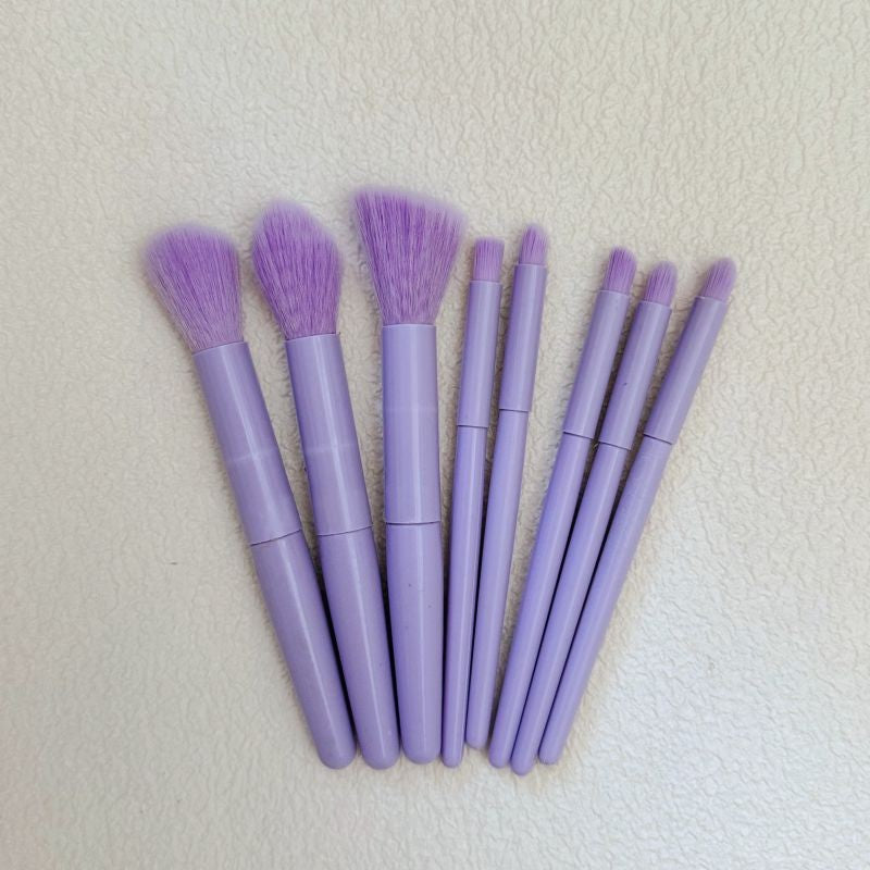 Kit de Pinceis de Maquiagem Profissional - Cerdas Macias para Base, Pó, Sombra e Contorno