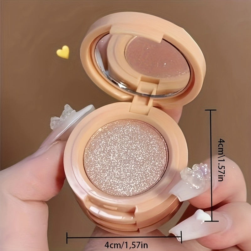 Paleta de Maquiagem 3 em 1 - Blush, Iluminador e Glitter com Textura Matte & Perolada
