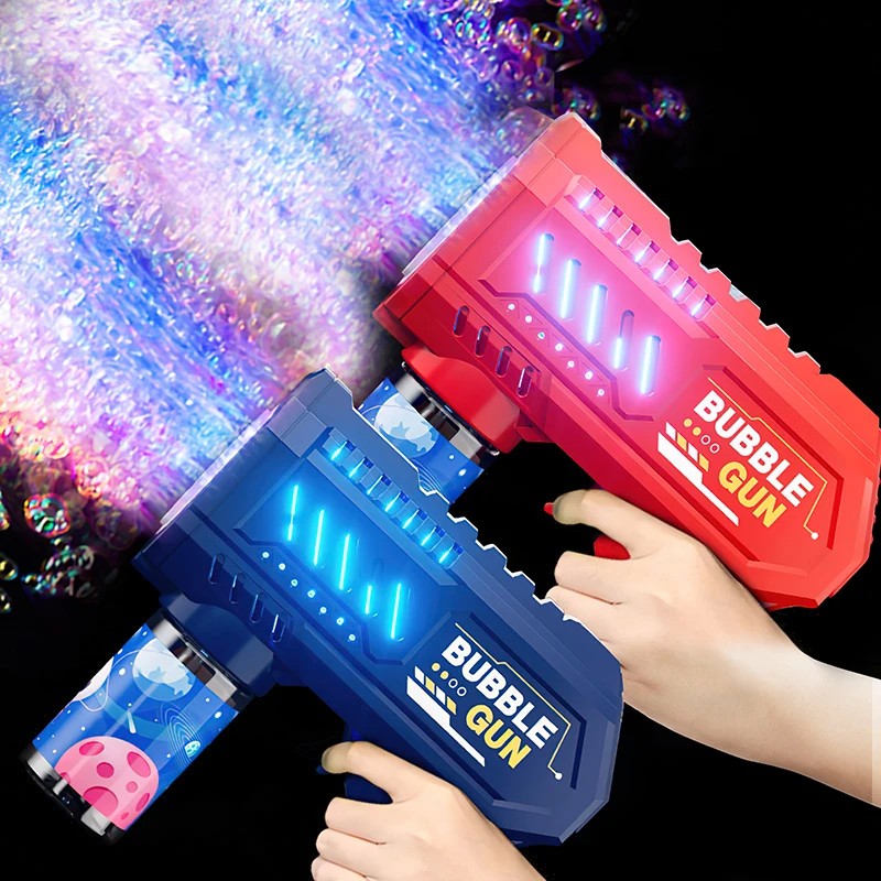 Pistola de Bolhas Espacial Automática - Diversão Ilimitada para Crianças