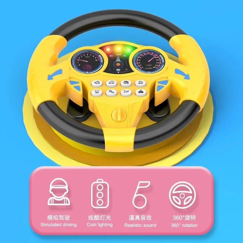Volante Interativo Infantil - Sons, Luzes e Aprendizado Divertido