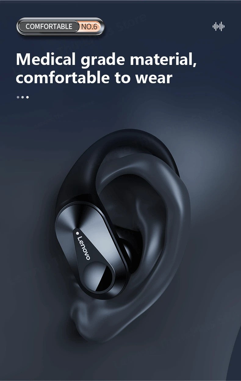 Lenovo PowerBass LP75 - Fones Bluetooth V5.3 com Display LED e Redução de Ruído
