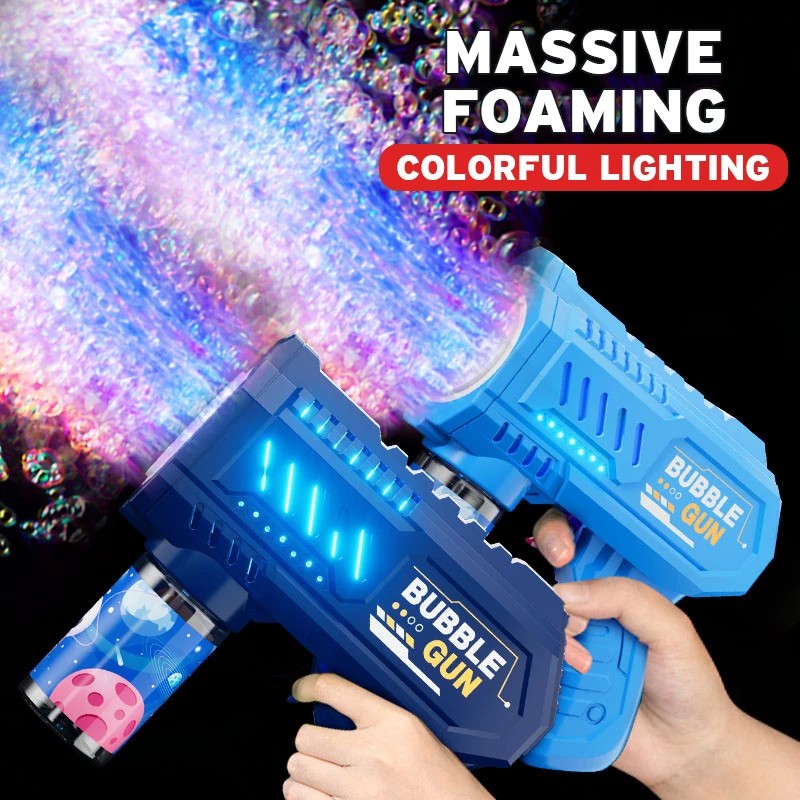 Pistola de Bolhas Espacial Automática - Diversão Ilimitada para Crianças